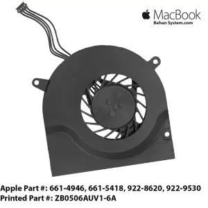 Apple Macbook A1342 13 inch Laptop cpu fan 661-4946, 661-5418, 922-8620, 922-9530 ZB0506AUV1-6A