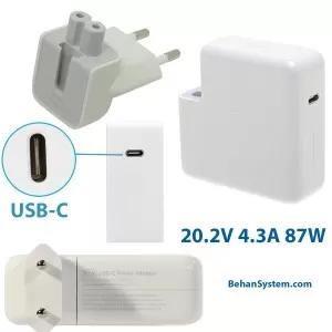 Apple Power Adapter A1719 20.2V-4.3A 87W USB-C TYPE C for MacBook Pro retina Touch Bar A1707