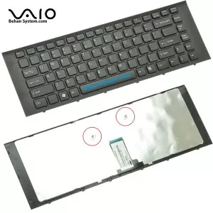 کیبورد کیبرد صفحه کلید لپ تاپ نوت بوک سونی وایو مدل VPCEG رنگ مشکی سفید اینتر