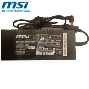شارژر لپ تاپ MSI 150W 19.5V 7.7A فیش نرمال 5.5x2.5 میلی متر