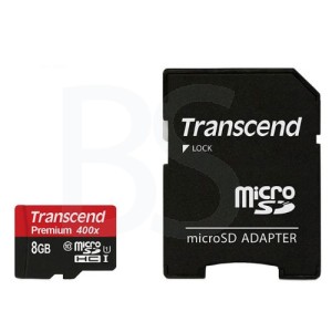 کارت حافظه microSDHC ترنسند مدل Premium کلاس 10 استاندارد UHS-I U1 سرعت 60MBps 400X ظرفیت 8 گیگابایت