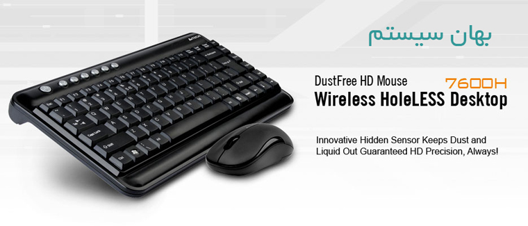 A4TECH 7600N PADLESS Wireless Keyboard and Mouse