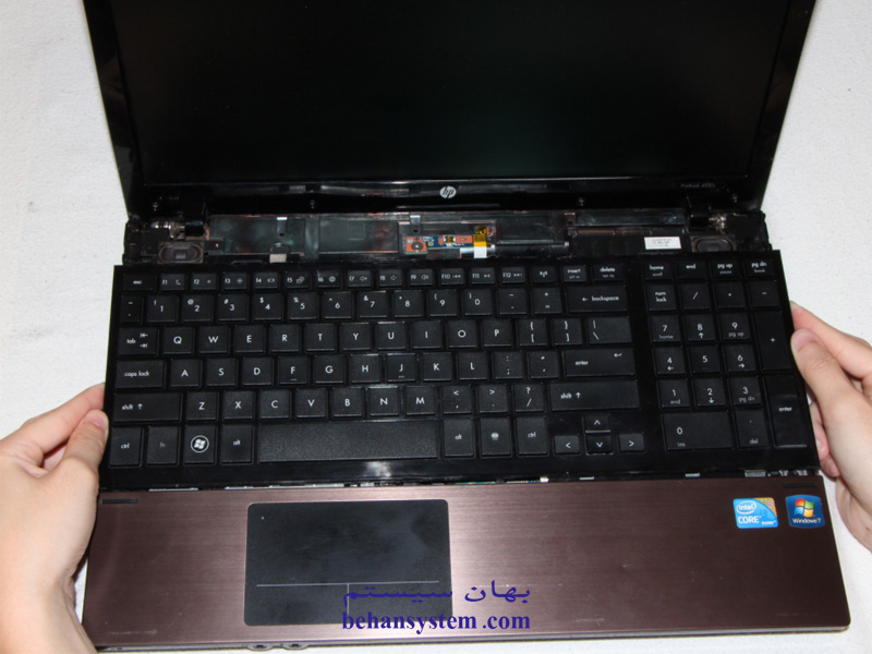 آموزش تصویری و روش تعویض کیبورد لپ تاپ دل مدل Probook  4520s