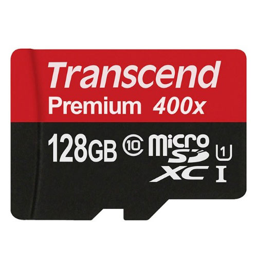 Transcend Premium UHS-I U1 Class 10 60MBps 400X microSDHC 128GB